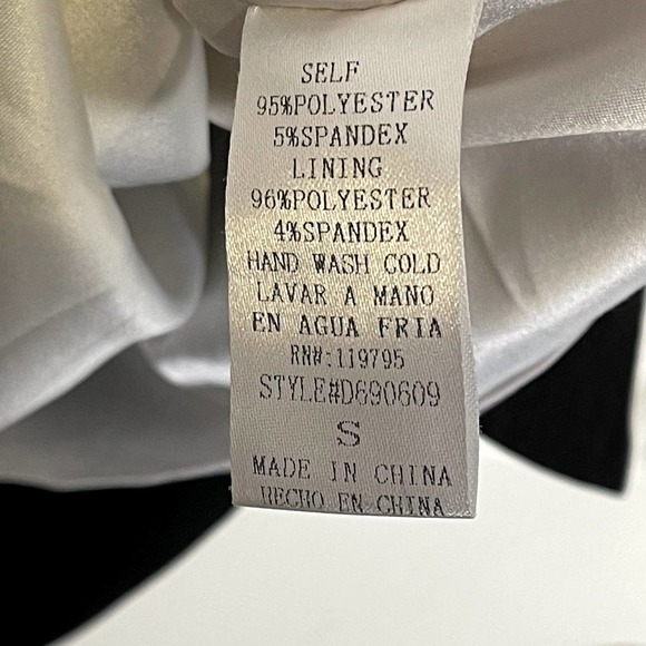 Karlie Dress Size‎ Small Black White 3/4 Sleeve Womens Lined Stretch Blend - Picture 6 of 7